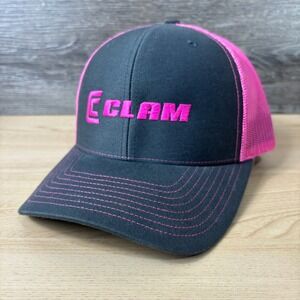 CLAM Hat Cap Snap Back Womens Gray Pink Trucker Adjustable